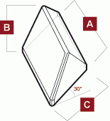 Angle cut triangle